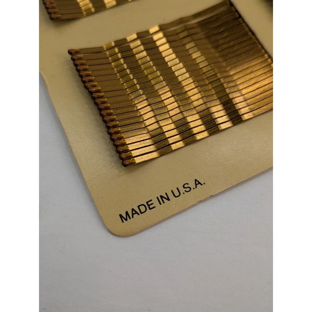 VTG 1982🚨Goody Bobby Pins 120* Rust Resistant Double Coated Gold/Brass #839 USA